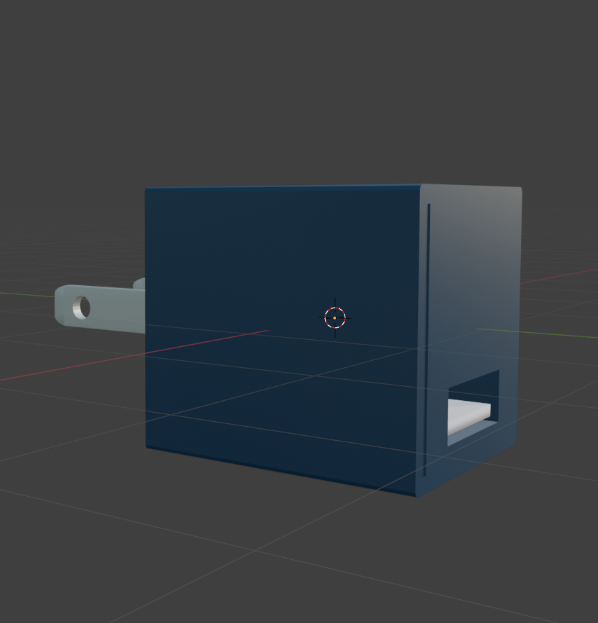 I added my first material to the block's body. I was not satisfied with the first rendition, as it did not reflect like my block nor did it have the same colour