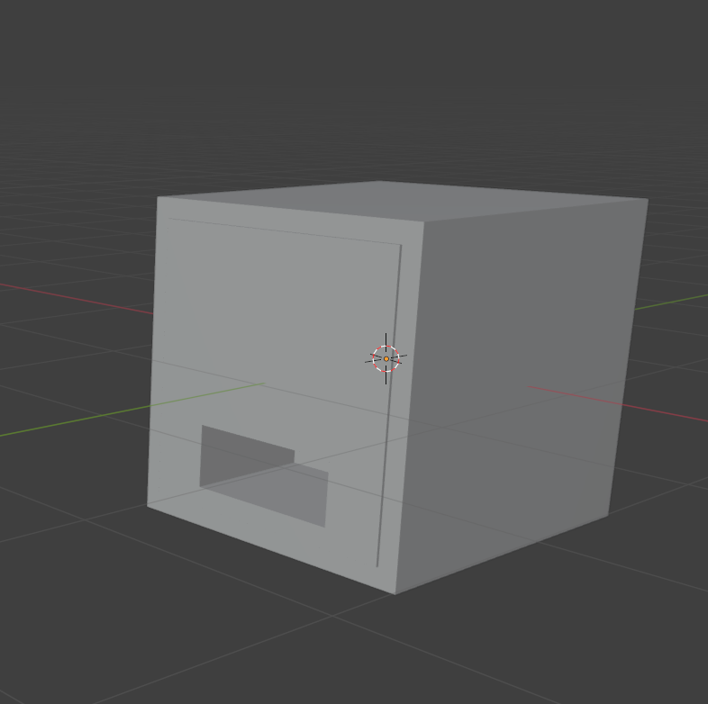 I added the subtle extrusion to the back of the cube to mimic the real one. I also subtracted the rectangle from the back so that it created the charging hole